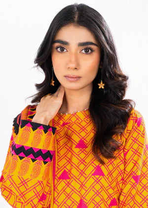 Khaddar Unstitched in Orange by Alkaram Studio