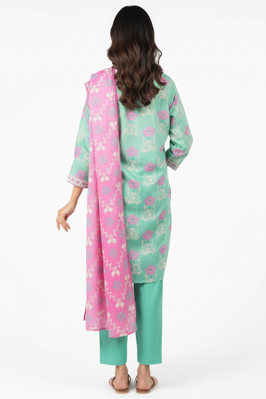 Al Karam Printed Khaddar 3PC ALKaram